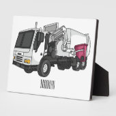 Afbeelding cartoon vuilniswagen fotoplaat (Zijkant)