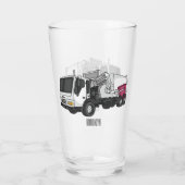 Afbeelding cartoon vuilniswagen glas (Achterkant)