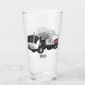 Afbeelding cartoon vuilniswagen glas (Voorkant)