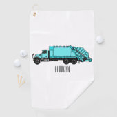 Afbeelding cartoon vuilniswagen golfhanddoek (Insitu)