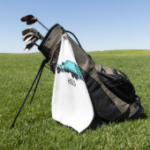 Afbeelding cartoon vuilniswagen golfhanddoek (Groen)