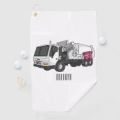 Afbeelding cartoon vuilniswagen golfhanddoek (Insitu)
