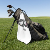 Afbeelding cartoon vuilniswagen golfhanddoek (Groen)