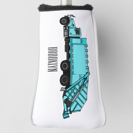 Afbeelding cartoon vuilniswagen golfheadcover (Draai 90)
