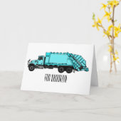 Afbeelding cartoon vuilniswagen kaart (Gele Bloem)