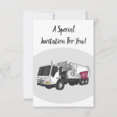 Afbeelding cartoon vuilniswagen kaart (Achterkant)