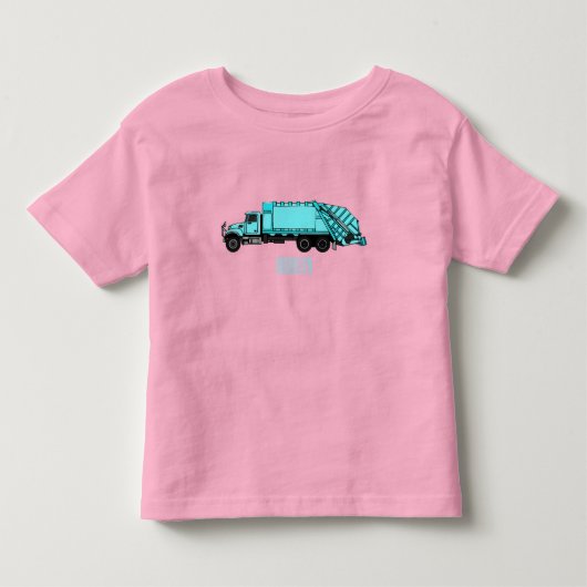Afbeelding cartoon vuilniswagen kinder shirts (Voorkant)