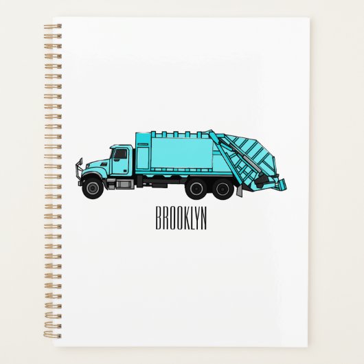 Afbeelding cartoon vuilniswagen planner (Voorkant)