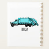 Afbeelding cartoon vuilniswagen planner (Achterkant)