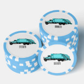 Afbeelding cartoon vuilniswagen poker chips (Opstapeling)
