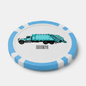 Afbeelding cartoon vuilniswagen poker chips (Enkel)