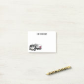 Afbeelding cartoon vuilniswagen post-it® notes (Op bureau)