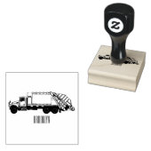 Afbeelding cartoon vuilniswagen rubberstempel (Gestempeld)