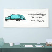 Afbeelding cartoon vuilniswagen spandoek (Beurs)