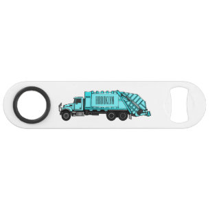Afbeelding cartoon vuilniswagen speed flessenopener