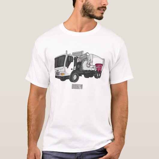 Afbeelding cartoon vuilniswagen t-shirt (Voorkant)