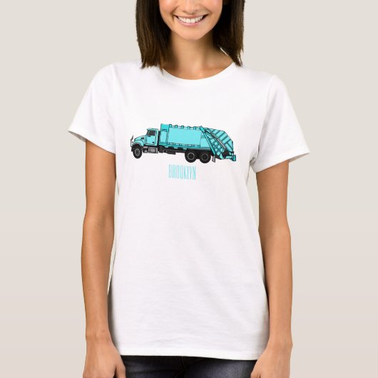 Afbeelding cartoon vuilniswagen t-shirt (Voorkant)