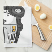 Afbeelding cartoon vuilniswagen theedoek (Quarter Fold)