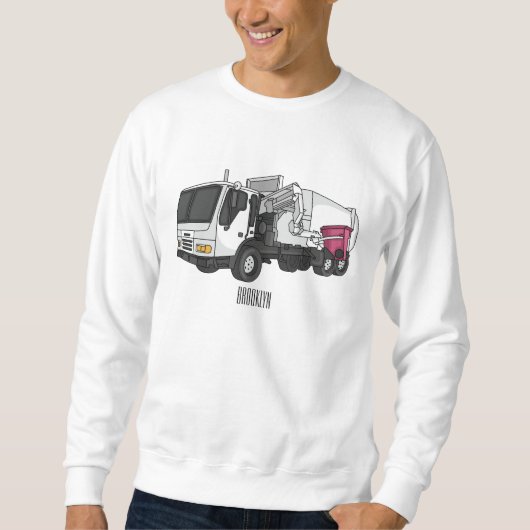 Afbeelding cartoon vuilniswagen trui (Voorkant)