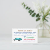 Afbeelding cartoon vuilniswagen visitekaartje (Staand voorkant)