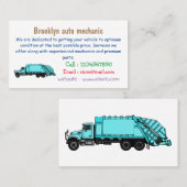 Afbeelding cartoon vuilniswagen visitekaartje (Voorkant / Achterkant)