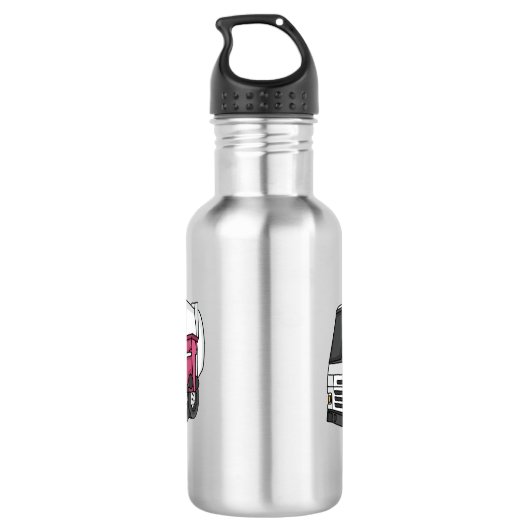 Afbeelding cartoon vuilniswagen waterfles  (Achterkant)