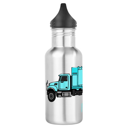 Afbeelding cartoon vuilniswagen waterfles (Links)