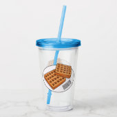 Afbeelding cartoon Wafel Acryl Drinkbeker (Achterkant)