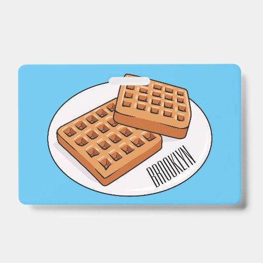 Afbeelding cartoon Wafel Badge (Voorzijde)