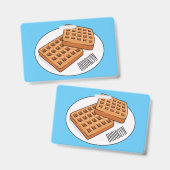 Afbeelding cartoon Wafel Badge (Voor- en achterkant)