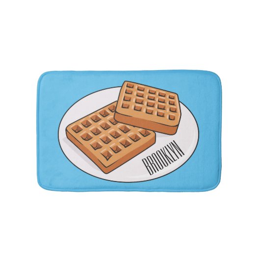 Afbeelding cartoon Wafel Badmat (Voorkant)