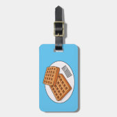 Afbeelding cartoon Wafel Bagagelabel (Voorkant verticaal)