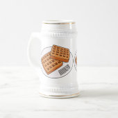 Afbeelding cartoon Wafel Bierpul (Voorkant links)