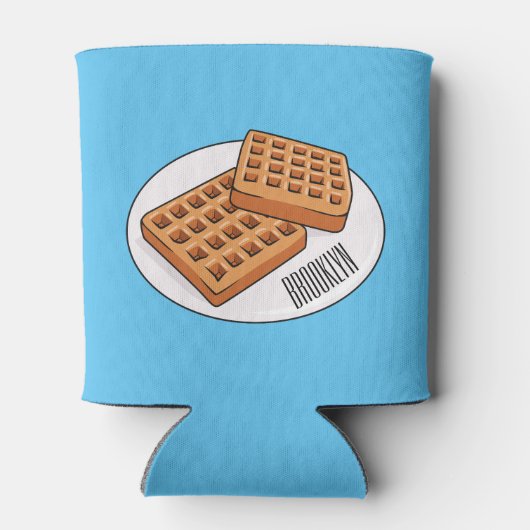 Afbeelding cartoon Wafel Blikjeskoeler (Achterkant)