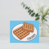 Afbeelding cartoon Wafel Briefkaart (Staand voorkant)