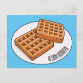 Afbeelding cartoon Wafel Briefkaart (Voorkant)