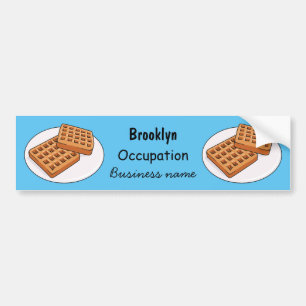 Afbeelding cartoon Wafel Bumpersticker