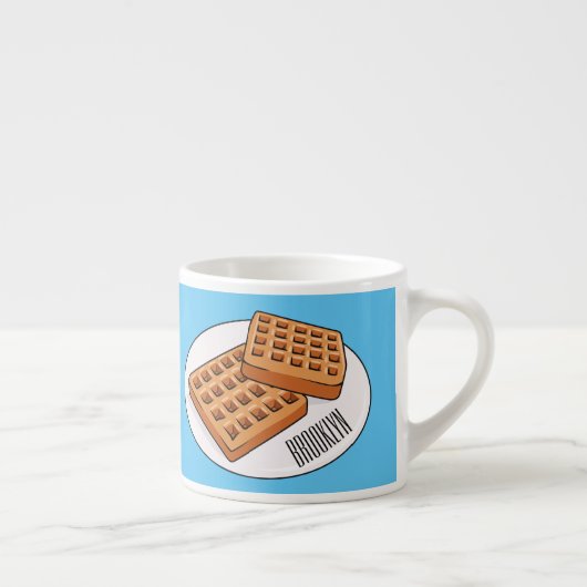 Afbeelding cartoon Wafel Espresso Kop (Rechts)