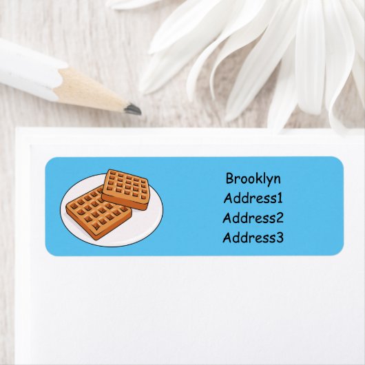 Afbeelding cartoon Wafel Etiket (Insitu)