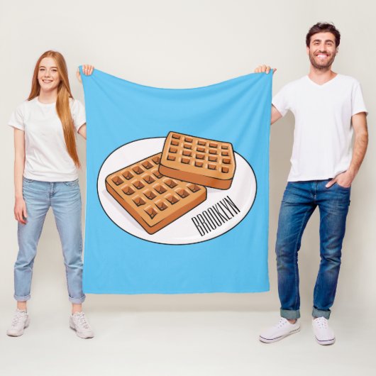 Afbeelding cartoon Wafel Fleece Deken (In situ)