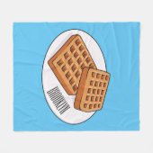 Afbeelding cartoon Wafel Fleece Deken (Voorkant (Horizontaal))
