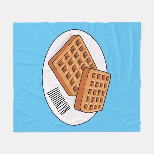 Afbeelding cartoon Wafel Fleece Deken (Voorkant (Horizontaal))