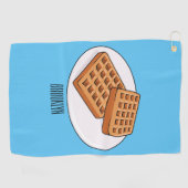 Afbeelding cartoon Wafel Golfhanddoek (Horizontaal)