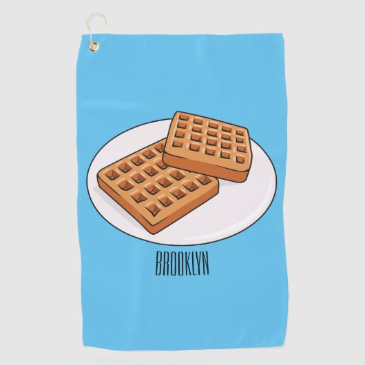 Afbeelding cartoon Wafel Golfhanddoek (Voorkant)