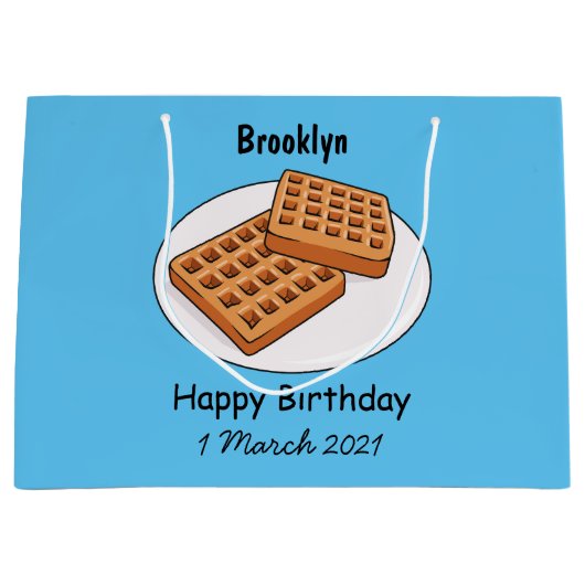 Afbeelding cartoon Wafel Groot Cadeauzakje (Voorkant)