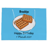 Afbeelding cartoon Wafel Groot Cadeauzakje (Achterkant)