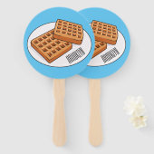 Afbeelding cartoon Wafel Handwaaier (Voorkant en achterkant)