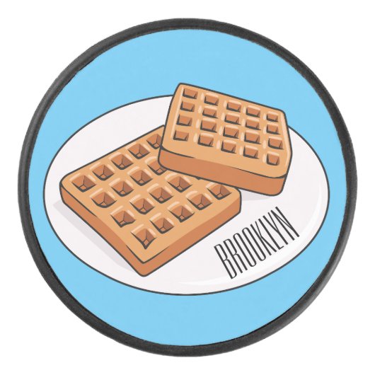 Afbeelding cartoon Wafel Hockey Puck (Voorkant)