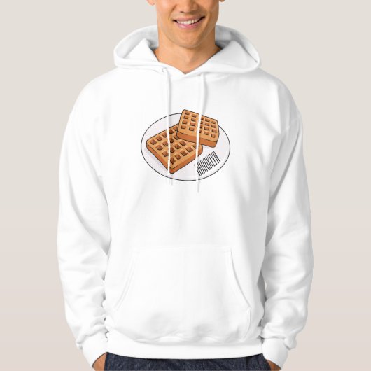Afbeelding cartoon Wafel Hoodie (Voorkant)