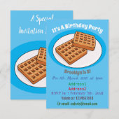 Afbeelding cartoon Wafel Kaart (Voorkant / Achterkant)